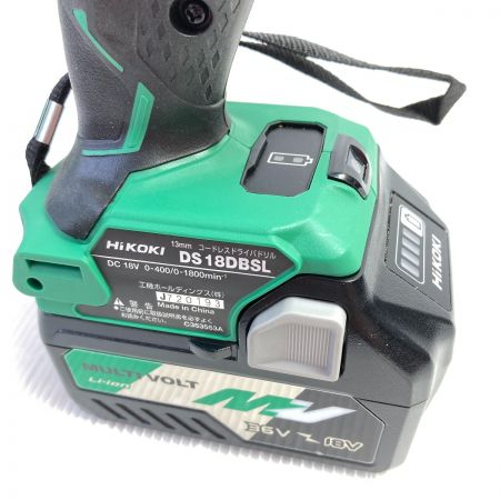  HiKOKI ハイコーキ 18V 13mm ドライバドリル (バッテリ2個・充電器・ケース付） DS18DBSL 2LXPK グリーン