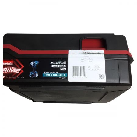  MAKITA マキタ 40Vmax 充電式インパクトレンチ （バッテリ2個・充電器・ケース付） TW004GRDX ブルー