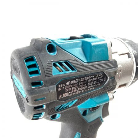  MAKITA マキタ 18V 充電式震動ドライバドリル バッテリ1個付 ※充電器・ケースなし HP486D ブルー