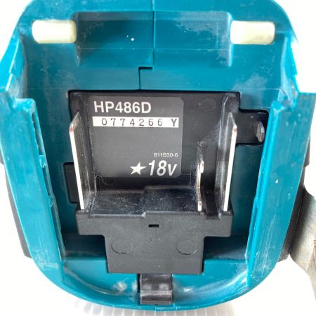  MAKITA マキタ 18V 充電式震動ドライバドリル バッテリ1個付 ※充電器・ケースなし HP486D ブルー