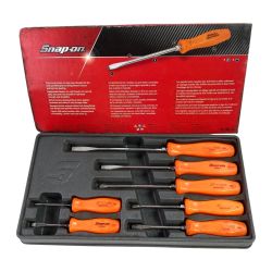 ＊＊ Snap-on スナップオン ドライバーセット 7本組 トレイ付 SDDX70AO オレンジ Cランク