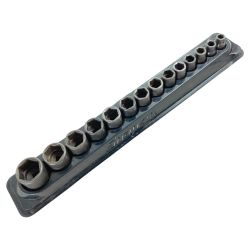 ＊＊ Snap-on スナップオン 3/8インパクトソケットセット 8~24mm 14個 トレー付（フタ欠品） PAKTY211 ブラック Cランク