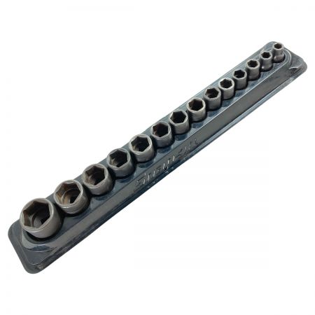  Snap-on スナップオン 3/8インパクトソケットセット 8~24mm 14個 トレー付（フタ欠品） PAKTY211 ブラック