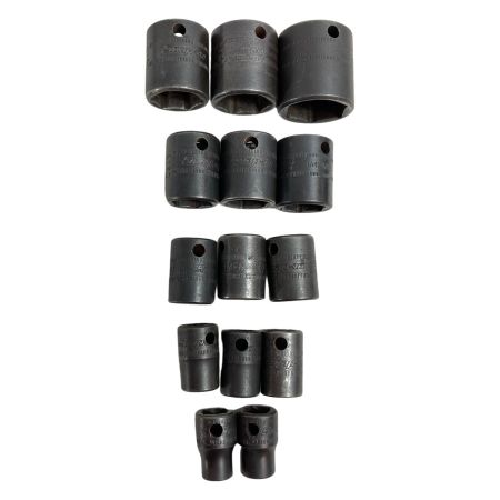  Snap-on スナップオン 3/8インパクトソケットセット 8~24mm 14個 トレー付（フタ欠品） PAKTY211 ブラック