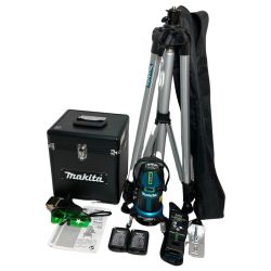 ＊＊ MAKITA マキタ グリーンレーザー墨出し器 Bluetooth対応（受光器・三脚・バッテリ2個・ケース付属） SK314GD ブルー Aランク