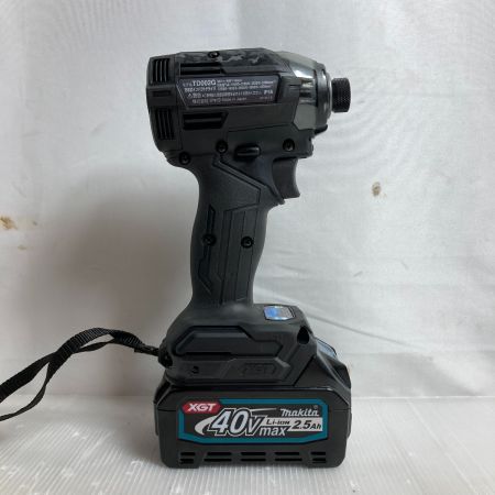  MAKITA マキタ 40Vmax 充電式インパクトドライバ (バッテリ2個・充電器・ケース付) TD002GRDXB ブラック