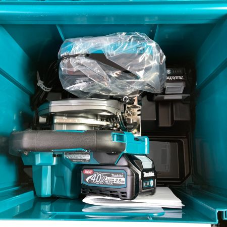  MAKITA マキタ 165mm 40Vmax 充電式マルノコ 鮫肌 (バッテリ2個・充電器・ケース付 ） HS001GRDX ブルー