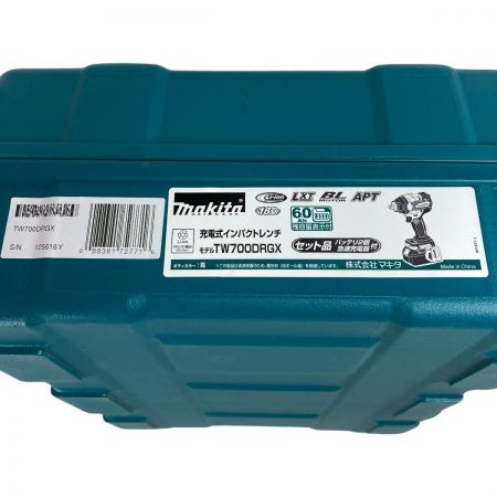  MAKITA マキタ 18V 充電式インパクトレンチ (バッテリ2個・充電器・ケース付) (1) TW700DRGX ブルー