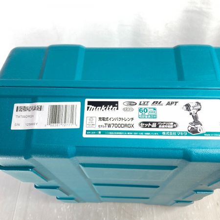  MAKITA マキタ 18V 充電式インパクトレンチ (バッテリ2個・充電器・ケース付) (2) TW700DRGX ブルー