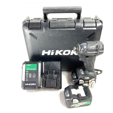  HiKOKI ハイコーキ 36V コードレスインパクトドライバ (バッテリ2個・充電器・ケース付） WH36DC 2XPB ブラック
