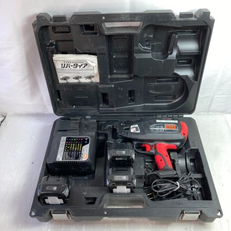  MAX マックス 14.4V 鉄筋結束機 リバータイア (バッテリ3個・充電器・ケース付） RB-519A ブラック×レッド