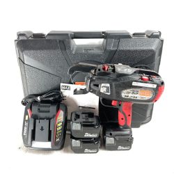 ＊＊ MAX マックス 鉄筋結束機 リバータイア (バッテリ3個・充電器・ケース付） RB-519A ブラック×レッド Cランク
