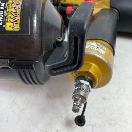  HITACHI 日立 90mm 高圧ロール釘打ち機 ケース付 NV90H2 ゴールド×ブラック