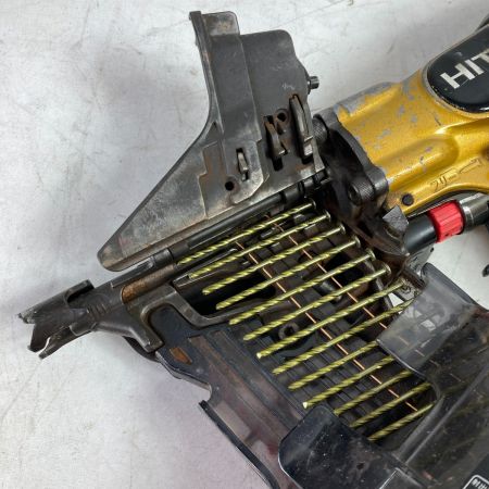  HITACHI 日立 90mm 高圧ロール釘打ち機 ケース付 NV90H2 ゴールド×ブラック