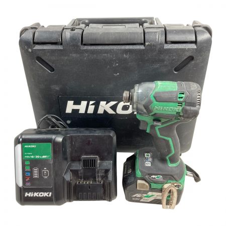  HiKOKI ハイコーキ 36V コードレスインパクトドライバ (バッテリ1個・充電器・ケース付） WH36DC グリーン×ブラック