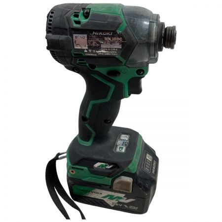  HiKOKI ハイコーキ 36V コードレスインパクトドライバ (バッテリ1個・充電器・ケース付） WH36DC グリーン×ブラック