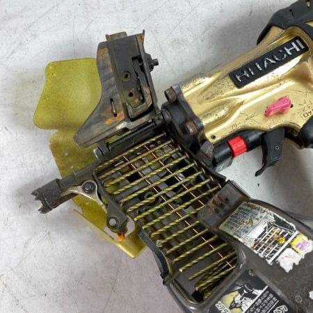  HITACHI 日立 65mm 高圧ロール釘打機 （ケース付） NV65HMC ゴールド×ブラック