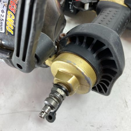  HITACHI 日立 65mm 高圧ロール釘打機 （ケース付） NV65HMC ゴールド×ブラック