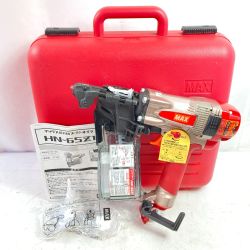 ＊＊ MAX マックス 65mm 高圧釘打ち機 スーパーネイラ ケース付 HN-65Z1 レッド×シルバー Bランク
