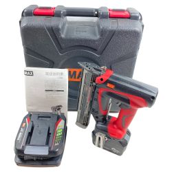 ＊＊ MAX マックス 18V 充電式フィニッシュネイラセット (バッテリ1個・充電器・ケース付） TJ-35FN2 レッド×ブラック Cランク