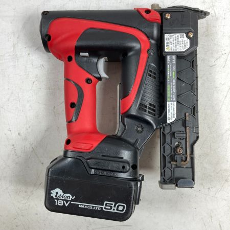  MAX マックス 18V 充電式フィニッシュネイラセット (バッテリ1個・充電器・ケース付） TJ-35FN2 レッド×ブラック