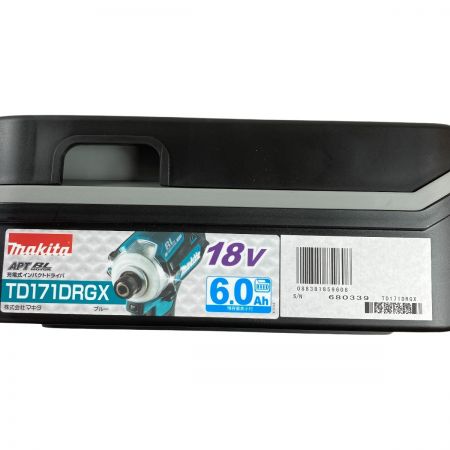  MAKITA マキタ 18V 充電式インパクトドライバ (バッテリ2個・充電器・ケース付)  TD171DRGX ブルー