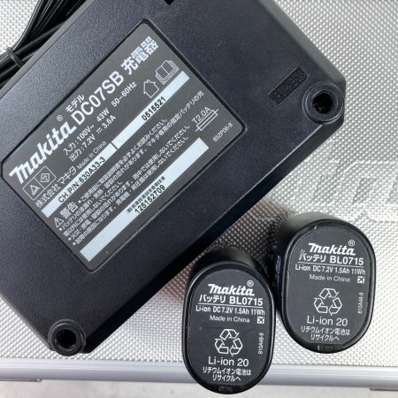  MAKITA マキタ 7.2V 充電式ペンインパクトドライバ (バッテリ2個・充電器・ケース付） TD022DSHXB ブラック