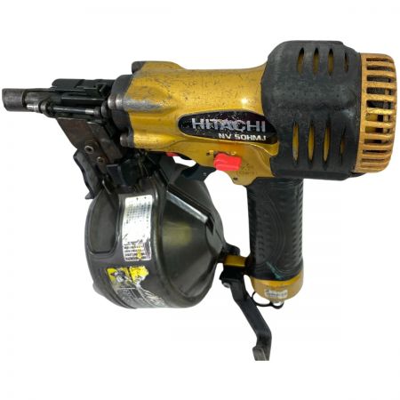  HITACHI 日立 50mm 高圧ロール釘打ち機 ケース付 NV50HMJ ゴールド