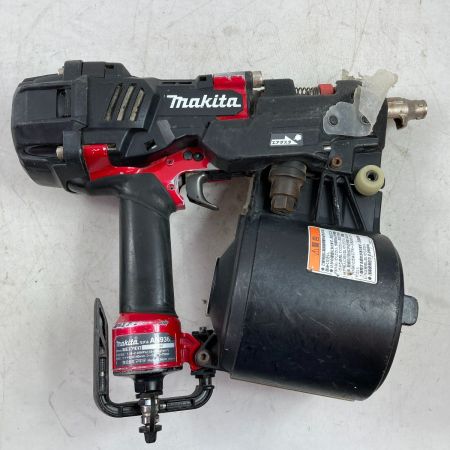  MAKITA マキタ 90mm 高圧エア釘打ち機 ケース付 ※フック破損 AN936H レッド