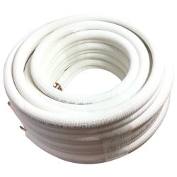 ＊＊ KANTO 冷媒被覆銅管 ペアチューブ KP-24 2分4分 20m 難燃性 KP-24 ホワイト Sランク