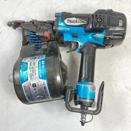  MAKITA マキタ 90mm 高圧エア釘打ち機 本体のみ ※マガジンキャップ割れあり AN935H ブルー