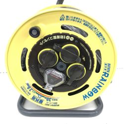 ДД HATAYA コードリール 未使用品(S) 本体のみ 屋外用 30M SBE-30KC ブラック×イエロー Sランク