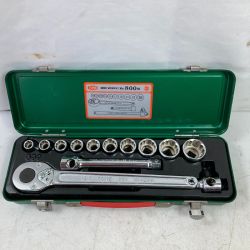 ＊＊ TONE トネ ソケットレンチセット 13pcs 差込角12.7mm ケース付 No.800M グリーン Bランク