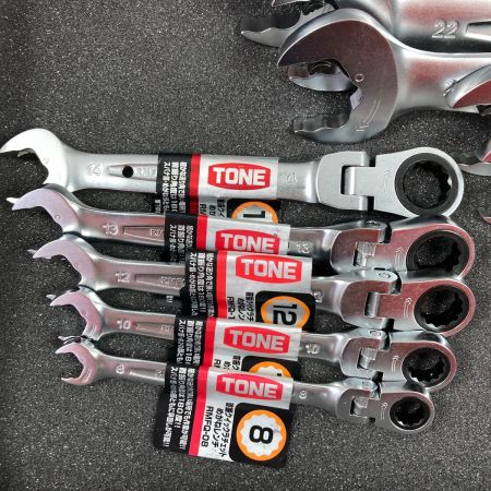  TONE トネ 首振りラチェットレンチ ギアレンチ RMFQシリーズ 13本組 ツールケース付属 RMFQ-24/RMFQ-22/RMFQ-21/RMFQ-19/RMFQ-18/RMFQ-17/RMFQ-16/RMFQ-15/RMFQ