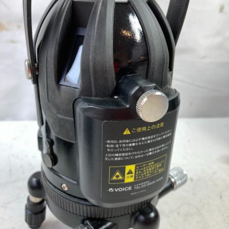  VOICE 赤レーザー 墨出し器 5ライン 4方向 大矩照射モデル 未校正（受光器・三脚・ケース付） VLR-5X ブラック