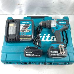＊＊ MAKITA マキタ 18V 充電式震動ドライバドリル (バッテリ2個・充電器・ケース付) HP481D ブルー Bランク