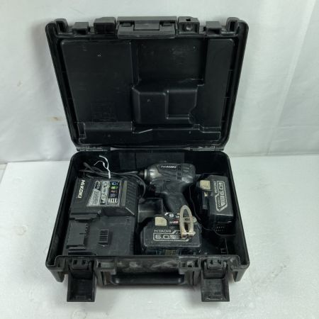  HiKOKI ハイコーキ 18V コードレスインパクトドライバ  （バッテリ2個・充電器・ケース付） WH18DDL2 ブラック