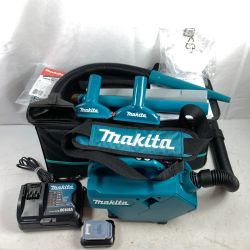 ＊＊ MAKITA マキタ 10.8V 充電式クリーナ (バッテリ1個・充電器・専用バッグ・ノズル類完備) CL121D ブルー Aランク