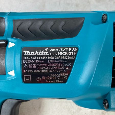  MAKITA マキタ 26mm ハンマドリル コード式 ケース付 HR2631F ブルー