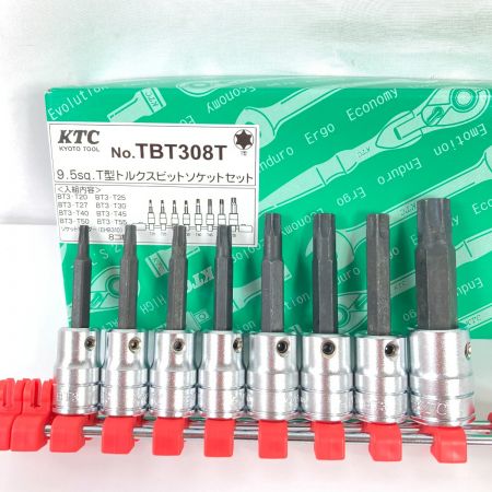  KTC ケーティーシー Ｔ型トルクスビットソケットセット(8個組) 差込角9.5mm TBT308T