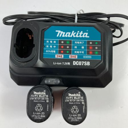  MAKITA マキタ 7.2V 充電式ペンインパクトドライバ (バッテリ2個・充電器付） TD022D ブルー