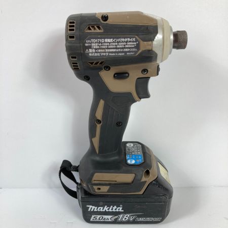 MAKITA マキタ 18V 充電式インパクトドライバ (バッテリ1個・充電器・ケース付） TD171D オリーブ