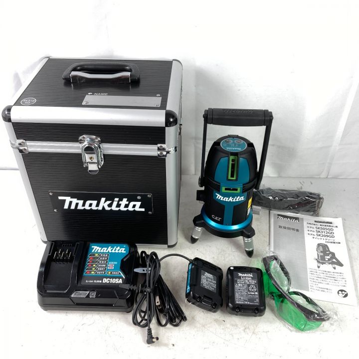 MAKITA マキタ 10.8V 充電式屋内・屋外グリーンレーザー墨出し器 バッテリ1個・充電器・ケース付 SK312GD  ブルー｜中古｜なんでもリサイクルビッグバン