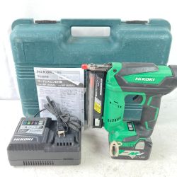＊＊ HiKOKI ハイコーキ 18V 35mm コードレスピン釘打機 (バッテリ1個・充電器・ケース付） NP18DSAL グリーン Cランク