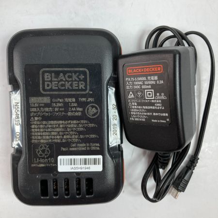  BLACK+DECKER ブラックアンドデッカー 10.8V コードレスタッカ (バッテリ1個・充電アダプタ付) ブラック×オレンジ