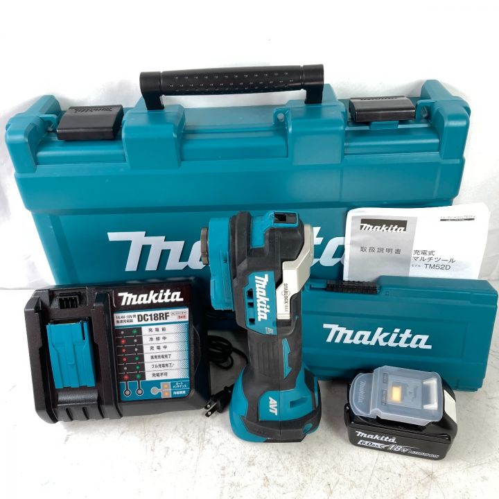 MAKITA マキタ 18V 充電式マルチツール (バッテリ1個・先端工具・ケース・充電器付） TM52DRG  ブルー｜中古｜なんでもリサイクルビッグバン