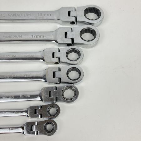 ЗЗ PWT フレックスラチェットレンチセット 19-7ｍｍ 7本セット 本体のみ 100T