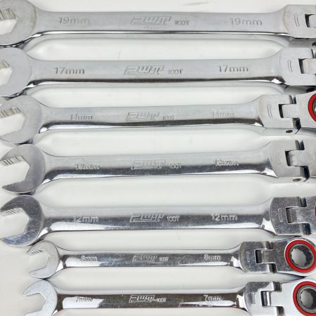 ЗЗ PWT フレックスラチェットレンチセット 19-7ｍｍ 7本セット 本体のみ 100T