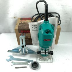 ＊＊ RYOBI リョービ 6mm トリマー コード式 ガイド付 TRE-55 グリーン Bランク