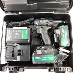 ＊＊ HiKOKI ハイコーキ 36V コードレスインパクトドライバ Bluetooth対応 (バッテリ2個・充電器・ケース付） WH36DC 2XPBSZ ブラック Sランク